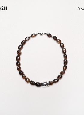 Limb掠目 Vallate·柔性拼接天然巴西茶晶串珠项链 高级松弛度假