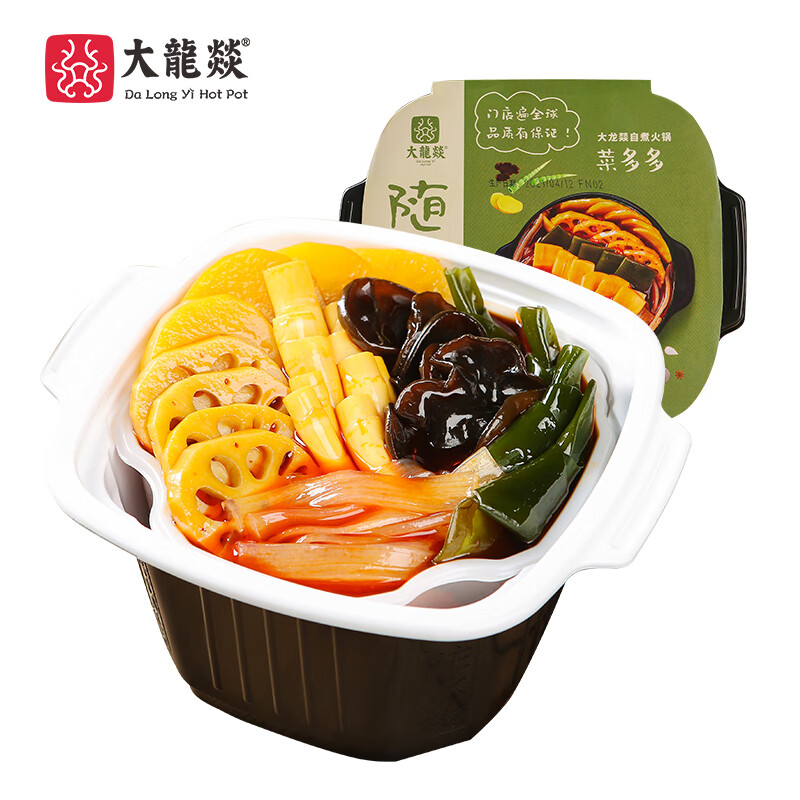 大龍燚自热火锅 方便速食 麻辣小火锅冒菜 菜多多370g