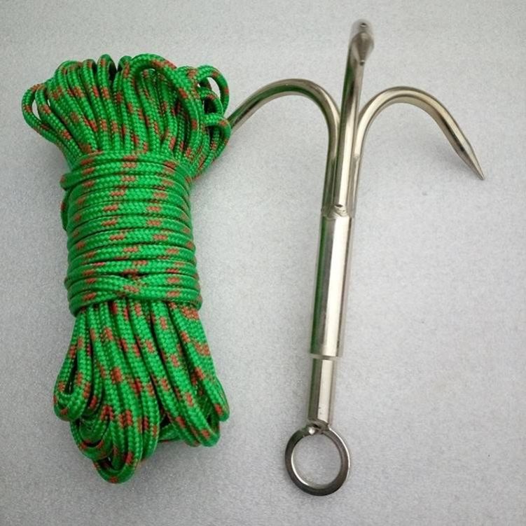 三爪钩攀岩飞虎爪攀岩爪登山钩飞爪多功能水草锚刀大号加厚鱼钩