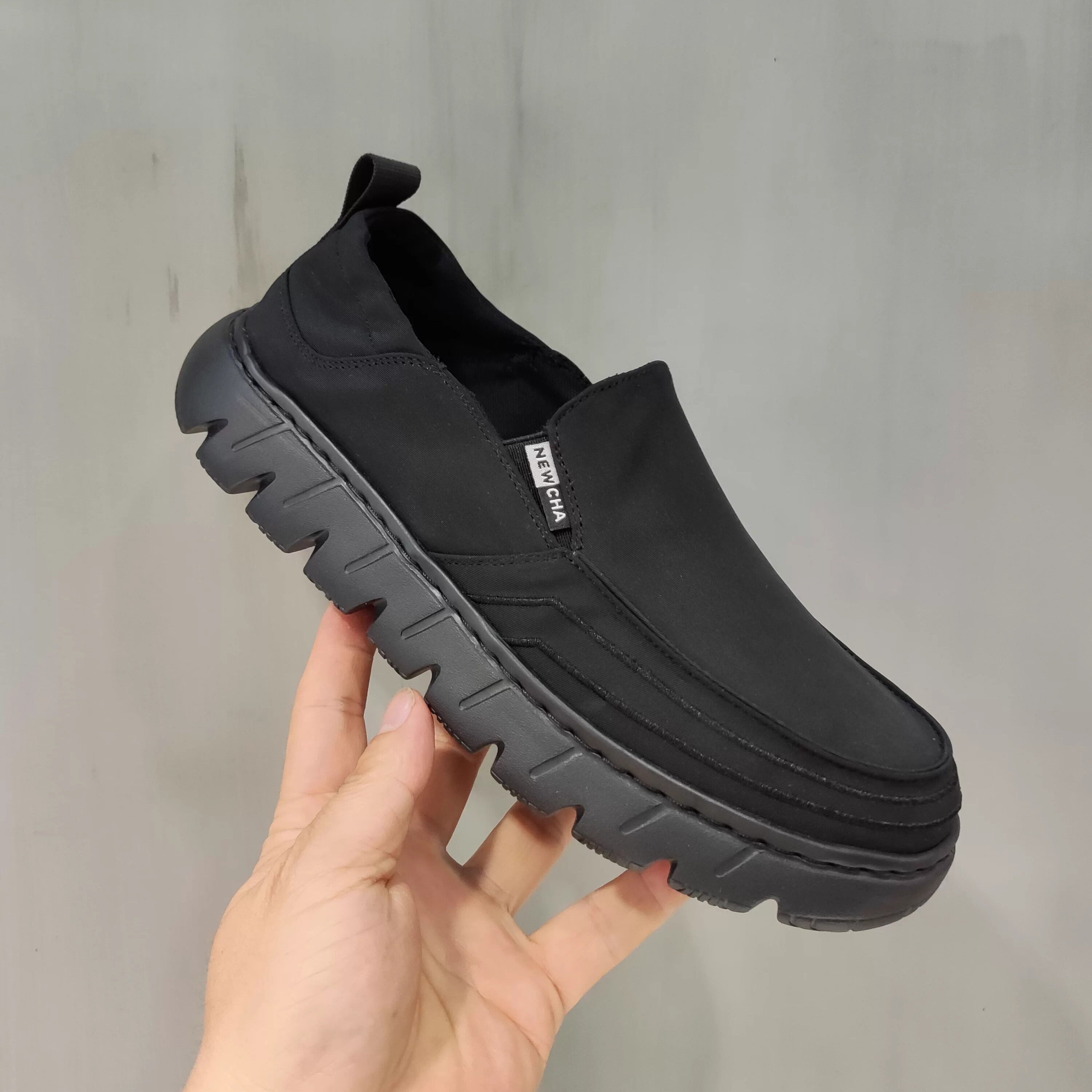 2025夏季新款舒适透气冰丝布面休闲鞋单鞋男士一脚蹬鞋爸爸鞋舒适