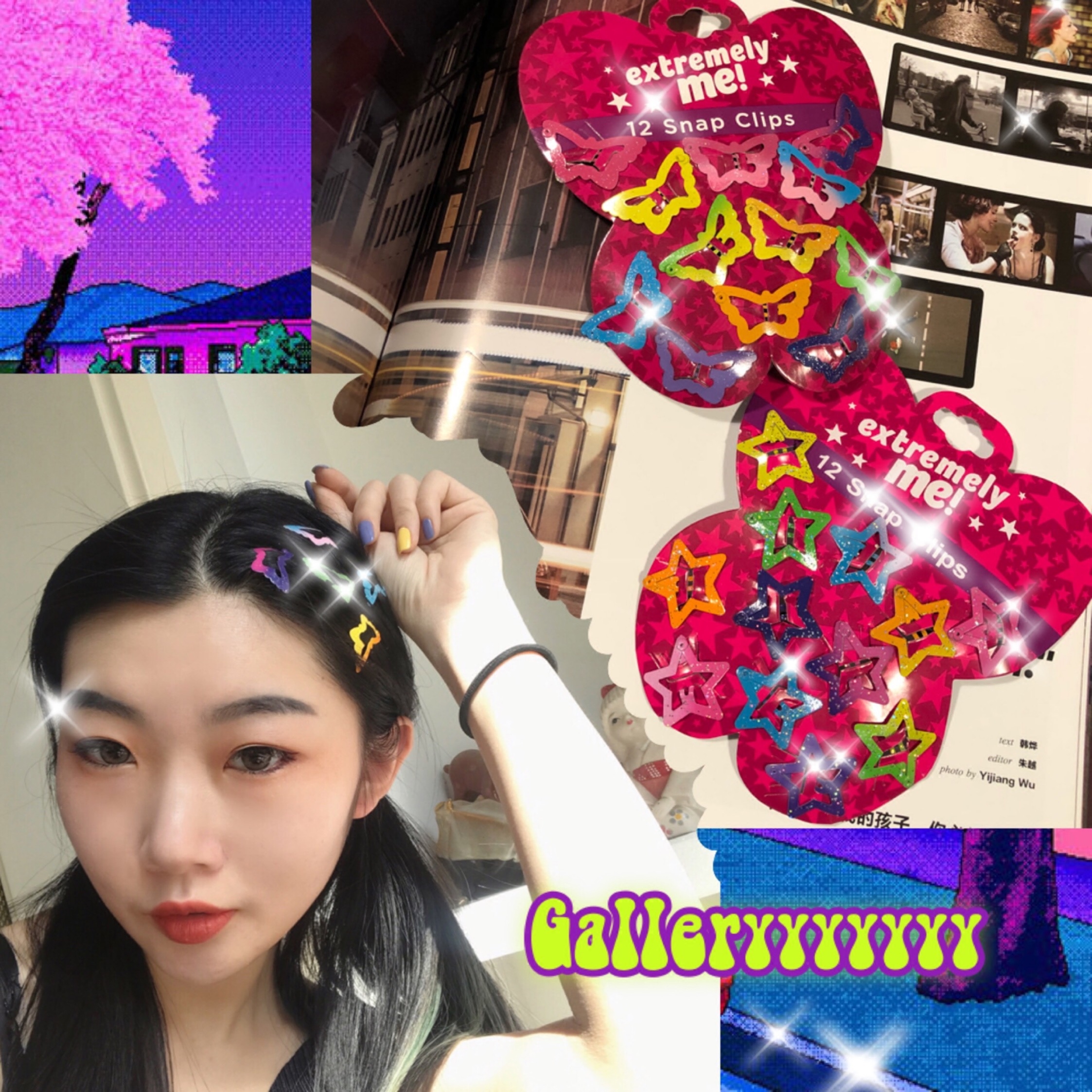 Gallery复古欧美风趣味星星发夹