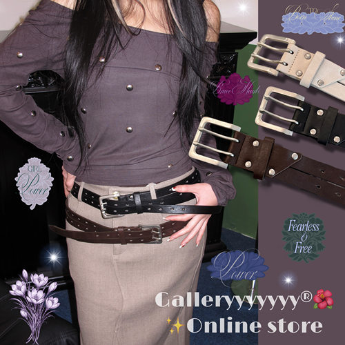 Galley暗黑游牧风复古双排扣腰带