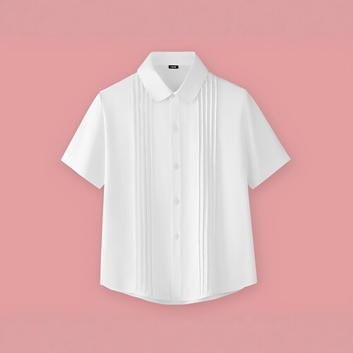 男女童学院风长袖短袖衬衫校服