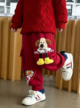 圣芙恺男童加绒保暖束脚长裤