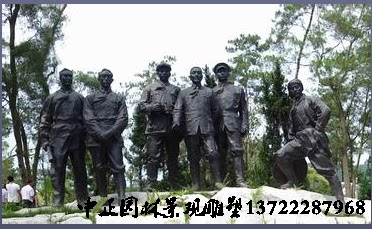 红军八路军军人雕塑抗日军人雕塑园林景观人物小品装饰摆件