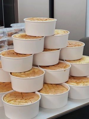 一次性戚风蛋糕模具纸碗4/5/6/7/8/10寸蛋糕胚纸杯子加厚耐高温碗