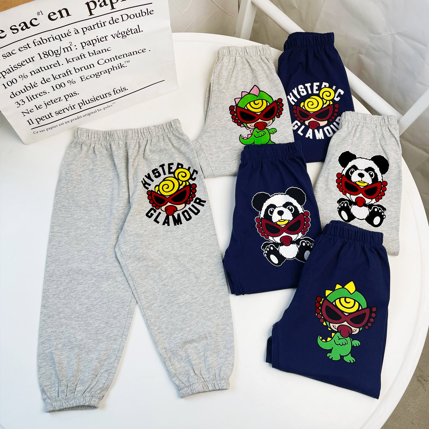 小童防蚊裤夏中男童全棉灯笼裤女童宝宝居家裤轻薄柔软束脚裤多色