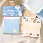 动物园游记100张简约高颜值便签纸ins无粘性便利贴手帐备忘素材本