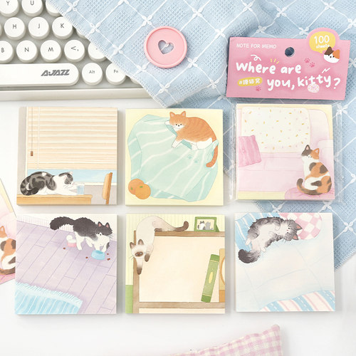 猫猫去哪了100张无粘性便签纸