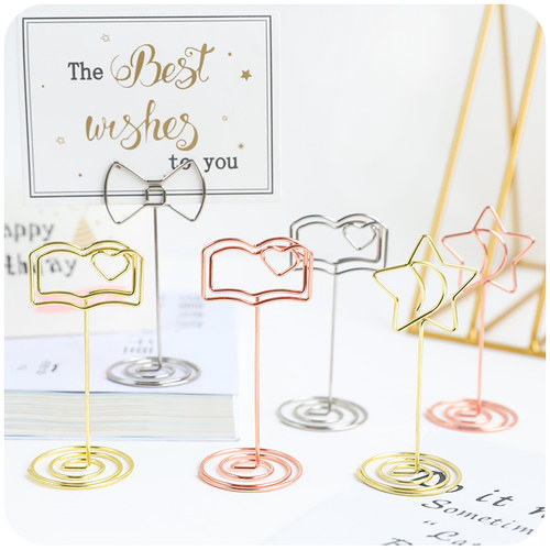 复古金属便签卡片夹子立式