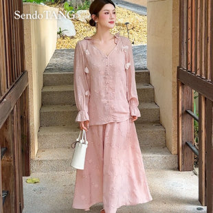 樱知晓 休闲高级感上衣半裙套装 胖多女装 时尚 新款 现货超仙套装