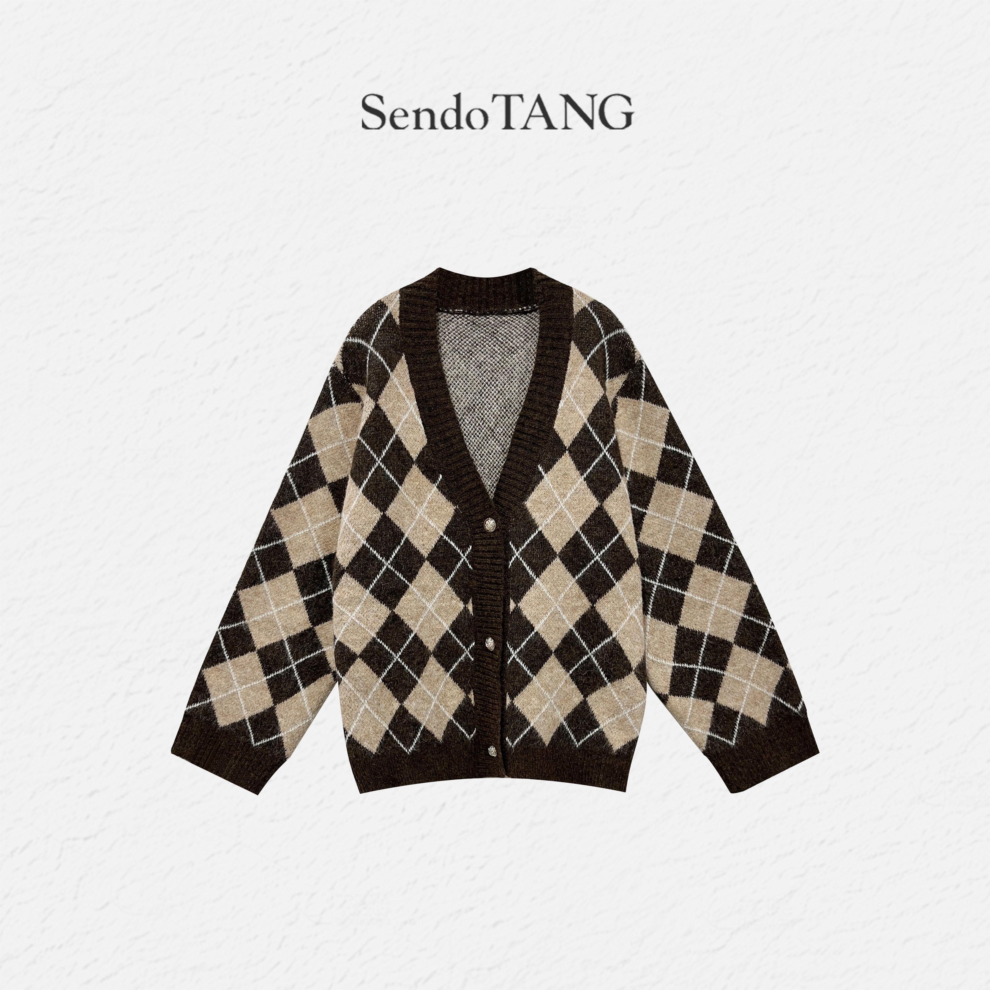 素色方块【自在从绒】遮肉显瘦胖多女装秋冬高级感时髦百搭上衣