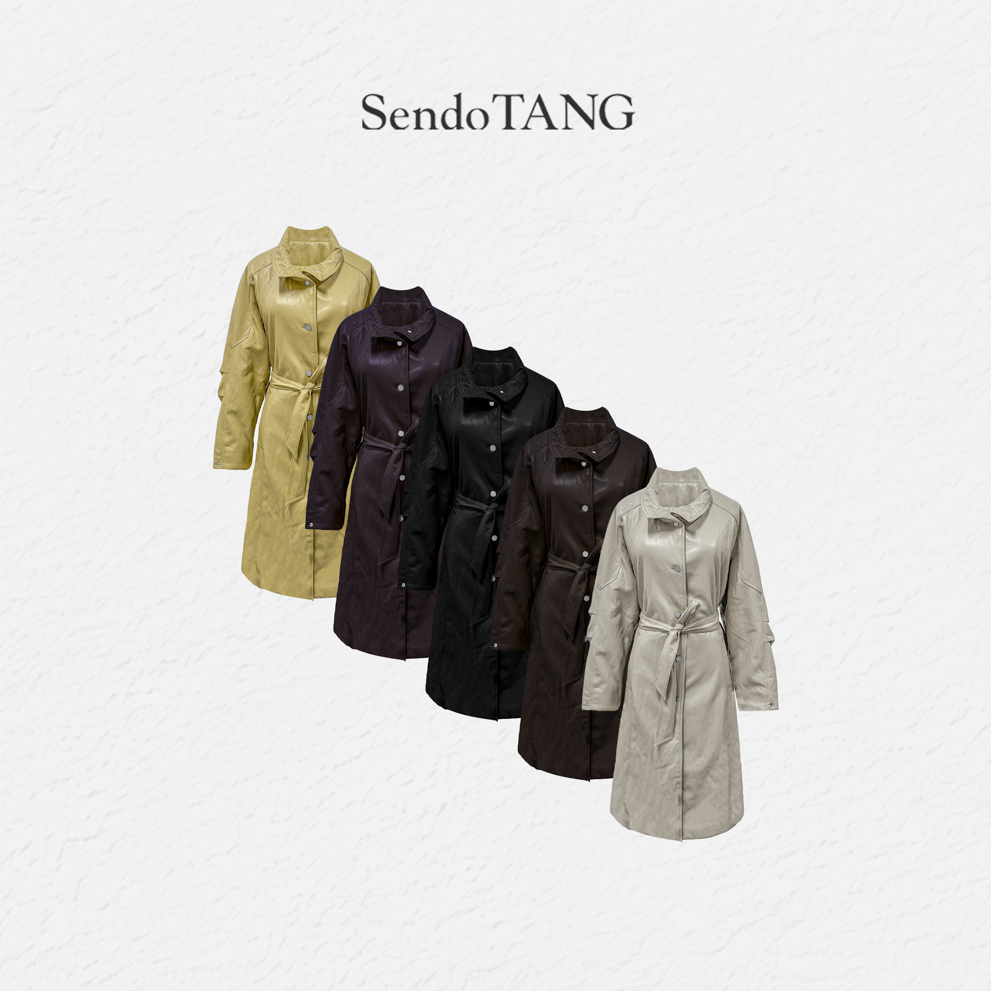 复古立领中长款皮羽绒服【光夜】胖多大码秋冬高级感简约宽松外套