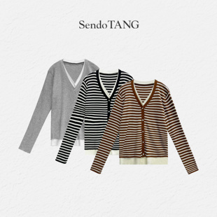 休闲高级感遮肉显瘦 时尚 焦糖冷萃 大码 针织开衫 女装 胖多新款