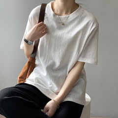 Official 2021 leisure Feng classic oversize white short sleeve T-shirt for women