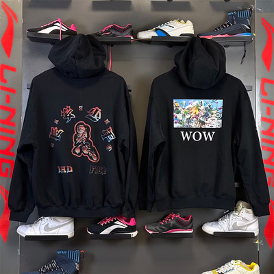 李宁韦德男女同款连帽加绒卫衣