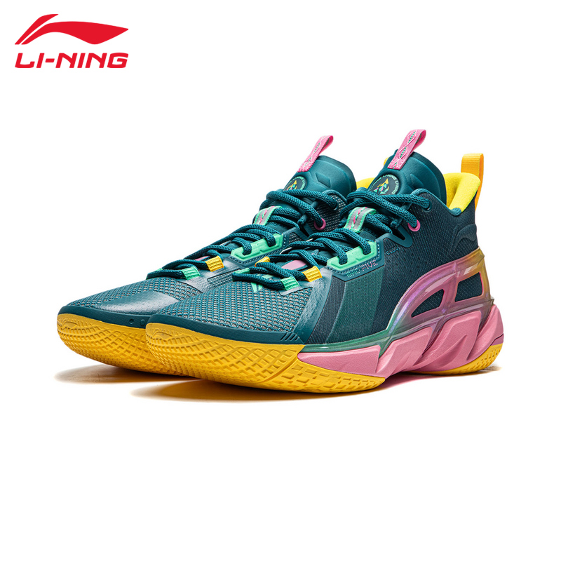 李宁25年反伍4兵不厌诈男子轻量高回弹中帮篮球外场鞋ABFU015