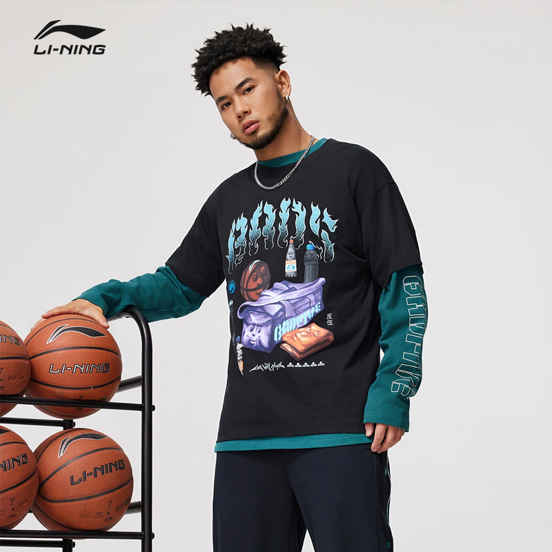 李宁短袖T恤反伍BADFIVE篮球系列男士2025新款男装圆领 AHSU151