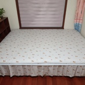 2025新小格子清新榻榻米 床单纯棉100%带群花边大炕单3 4米定做