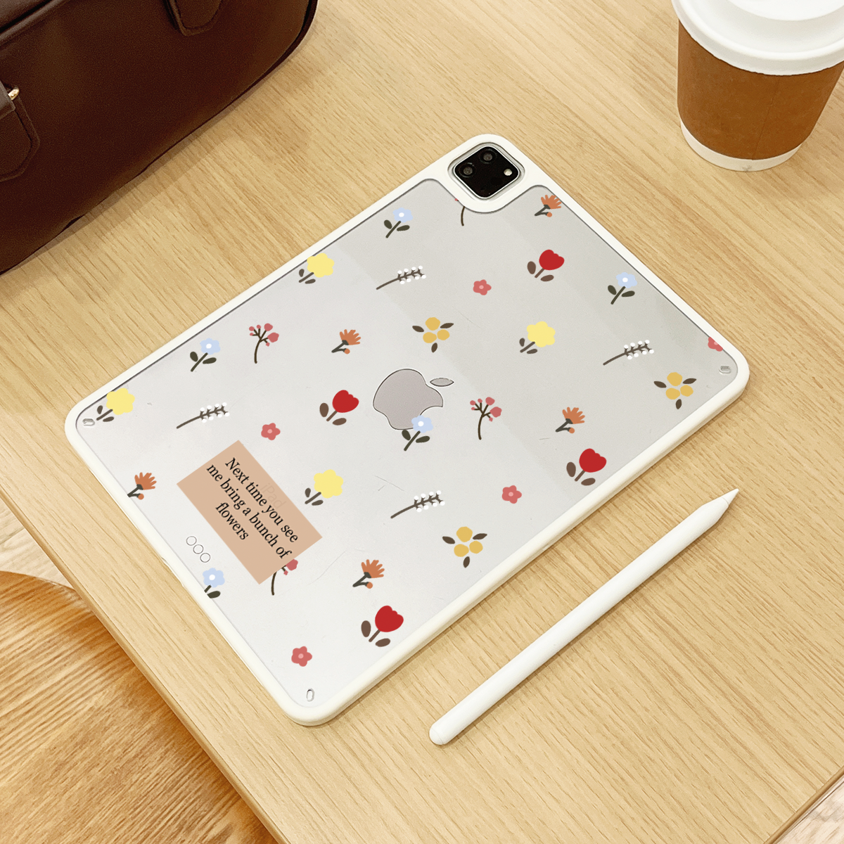 超创意适用9代无盖ipad11保护壳10代10.9小花朵10.2寸亚克力air45mini76硬后壳13寸pro11/12.9磁吸2018款9.7