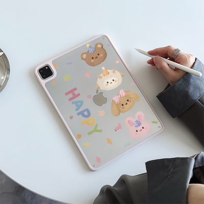 超创意适用无盖ipad11a16保护壳10代亚克力air45全包mini67磁吸笔槽10.2寸可爱头像pro11/12.9硬壳9.7平板套