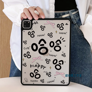 超创意适用9代无盖ipad11A16保护壳10代10.9简约10.2寸亚克力air45mini76硬后壳pro11 6代9.7 12.9磁吸笔槽5