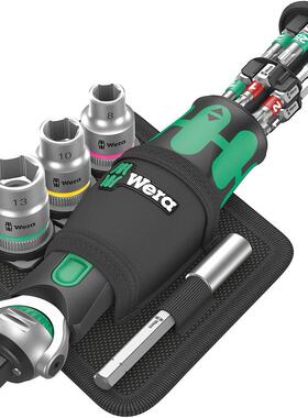 德国维拉WERA棘轮磁性螺丝批18件批头3/8套筒扳手套装8009 004281