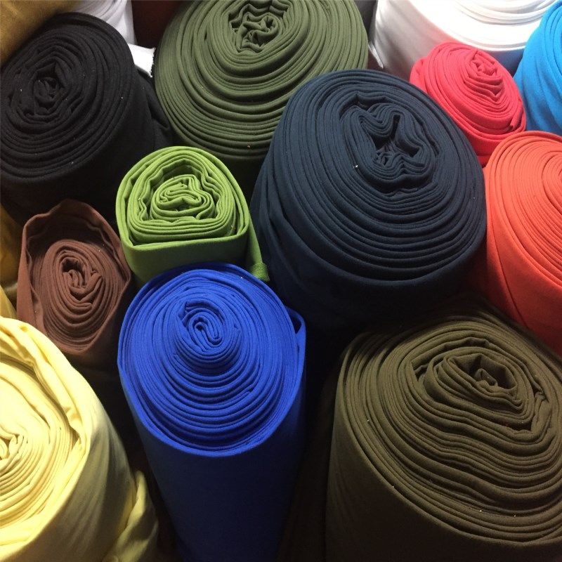 高档针织纯棉弹力小毛圈牛肚薄款卫衣布料运动套装裤子裙服装面料