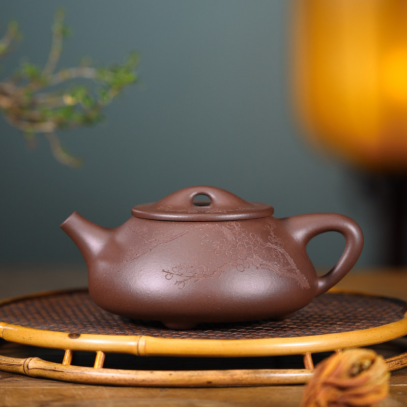 景舟石瓢---底槽青--吴芳芳作品--手工宜兴紫砂茶壶