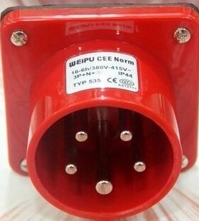 威浦 weipu 工业插头 暗装直列式插头 TYP585 32A5芯 IP44