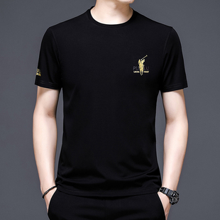 t恤男夏季 短袖 保罗2026新款 体恤男装 t桖汗衫 圆领上衣冰丝半袖 正品