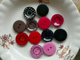 2cm彩色春秋装西装西服风衣圆形外套大衣百搭钮扣全店满20元包邮