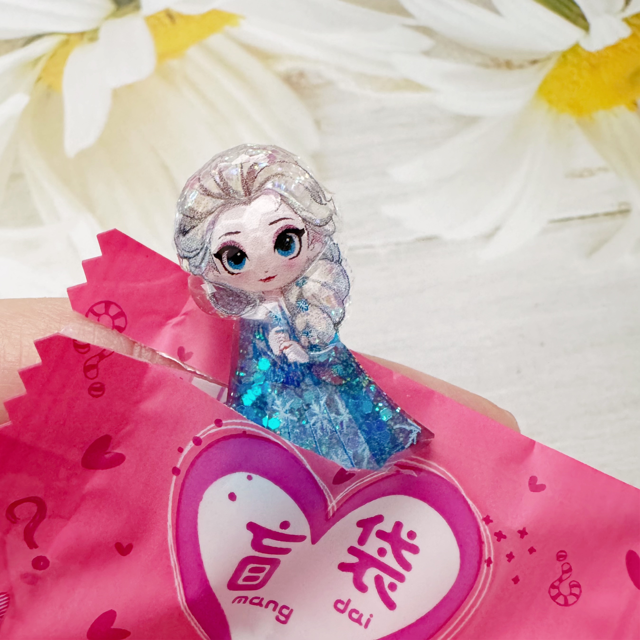 盲袋爱莎白雪公主美人鱼女孩儿童diy配件卡通树脂手工发夹贴片