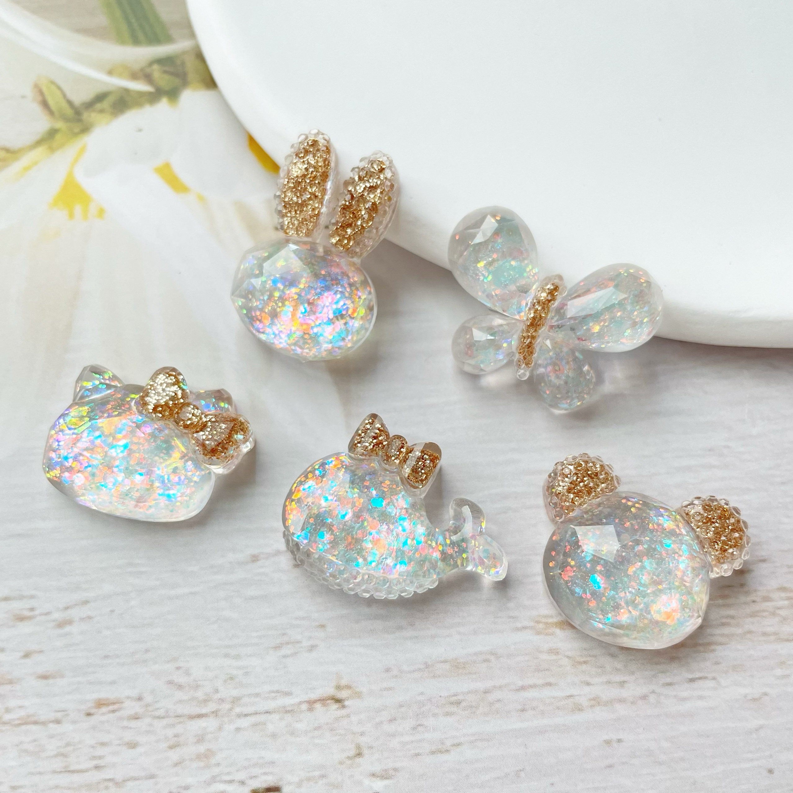 透色亮片白色动物兔蝴蝶海豚儿童diy配件卡通树脂手工发夹贴片,饰品/流行首饰/时尚饰品新,其他DIY饰品配件,淘宝优惠券,粉丝福利购,淘宝优惠卷