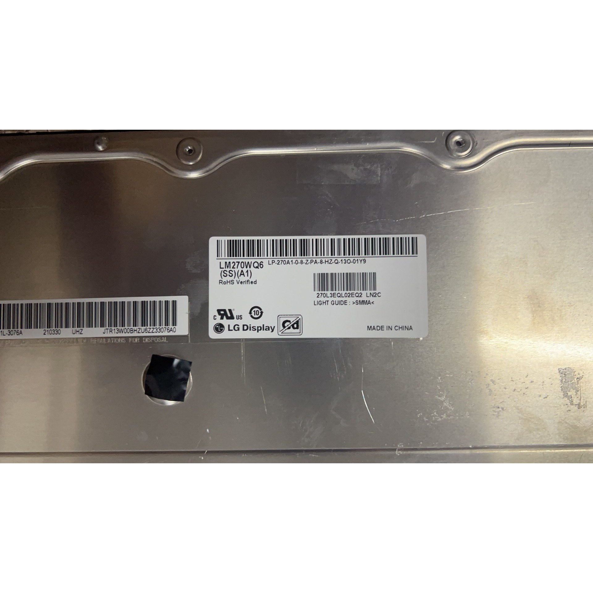 LG27寸全新原装屏幕显示器LM270WQ6-SSA1工业医疗屏换维修专用