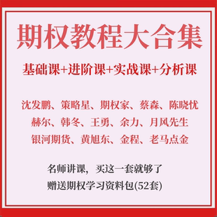 期权视频教程入门与精通股票投资期货零基础视频实战实盘培训课程
