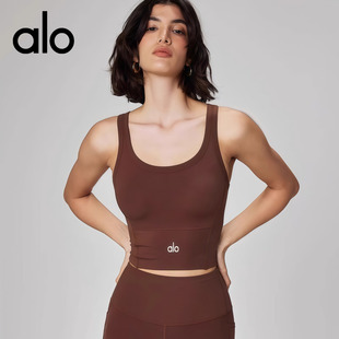 Alo夏季 训练跑步文胸 运动瑜伽女防震聚拢收副乳健身内衣女一体式