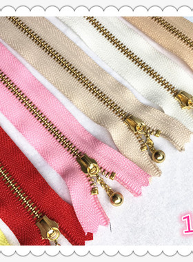 【金色链条水滴头】YKK拉链 3号齿 11色可选 【12CM】