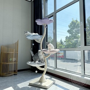 凯瑞＆暴暴虎花朵猫爬架大型猫跳台猫窝猫树剑麻磨爪猫抓柱可拆洗