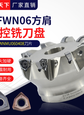 重切削WNMU06铣刀盘快进给铣刀盘90度MFWN大切深高速双面六角刀盘