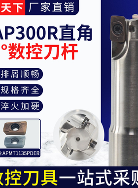 BAP300R铣刀杆R0.8刀片CNC加工中心面铣开粗直角立铣刀杆APMT1135