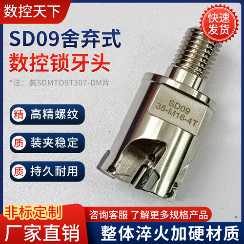 SD09锁牙式铣刀头分体螺纹刀头