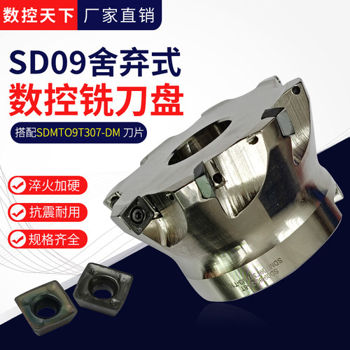 SD09快进给刀盘重切削舍弃式铣刀盘SDMTO9T307-DM数控淬火铣刀片