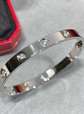 螺丝love钉子手镯女时尚镀18K玫瑰金网红轻奢韩版情侣手环男饰品
