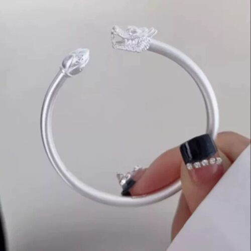 正品古法龙足银S999手镯女轻奢小众设计新款情人节生日礼物送女友