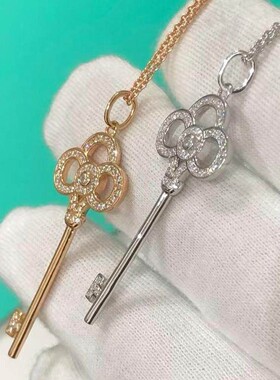 韩国高端钥匙项链女纯银2025年新款潮网红气质轻奢小众精致锁骨链