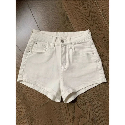 夏季小个子高腰显瘦牛仔热裤女