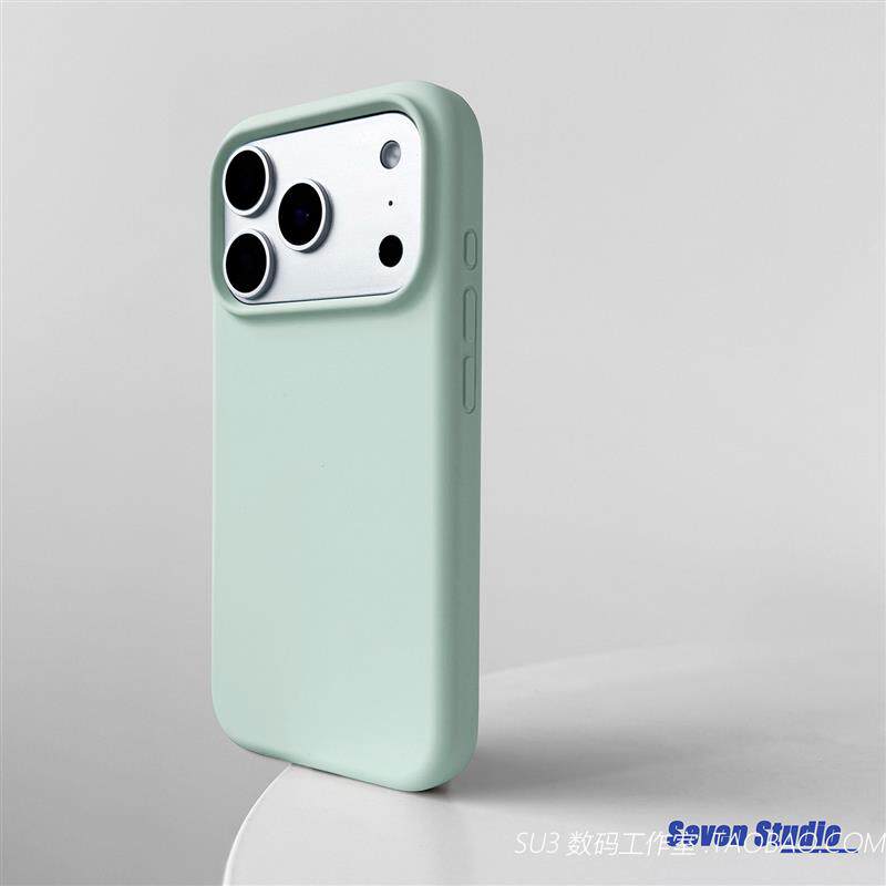 薄荷奶绿色肤感磨砂适用iPhone16plus苹果17promax手机壳Air液态硅胶15plus简约14全包边13防摔12pro高级耐脏