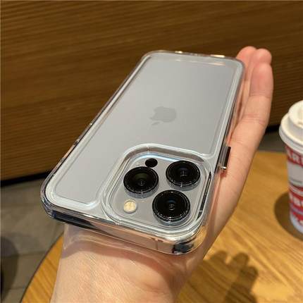 高级透黑适用iPhone7/8Plus手机壳SE2透明6s苹果XR亚克力Xsmax硬