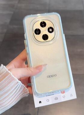 高颜值马卡龙浅蓝色透明适用OPPOA6Pro手机壳A5X防摔A3二合一全包